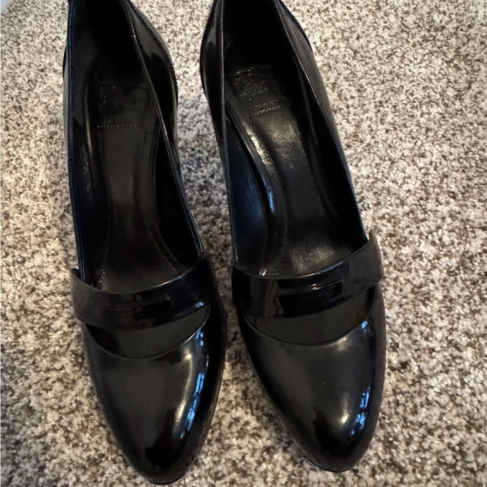 Burberry Black Patent Leather Heels
